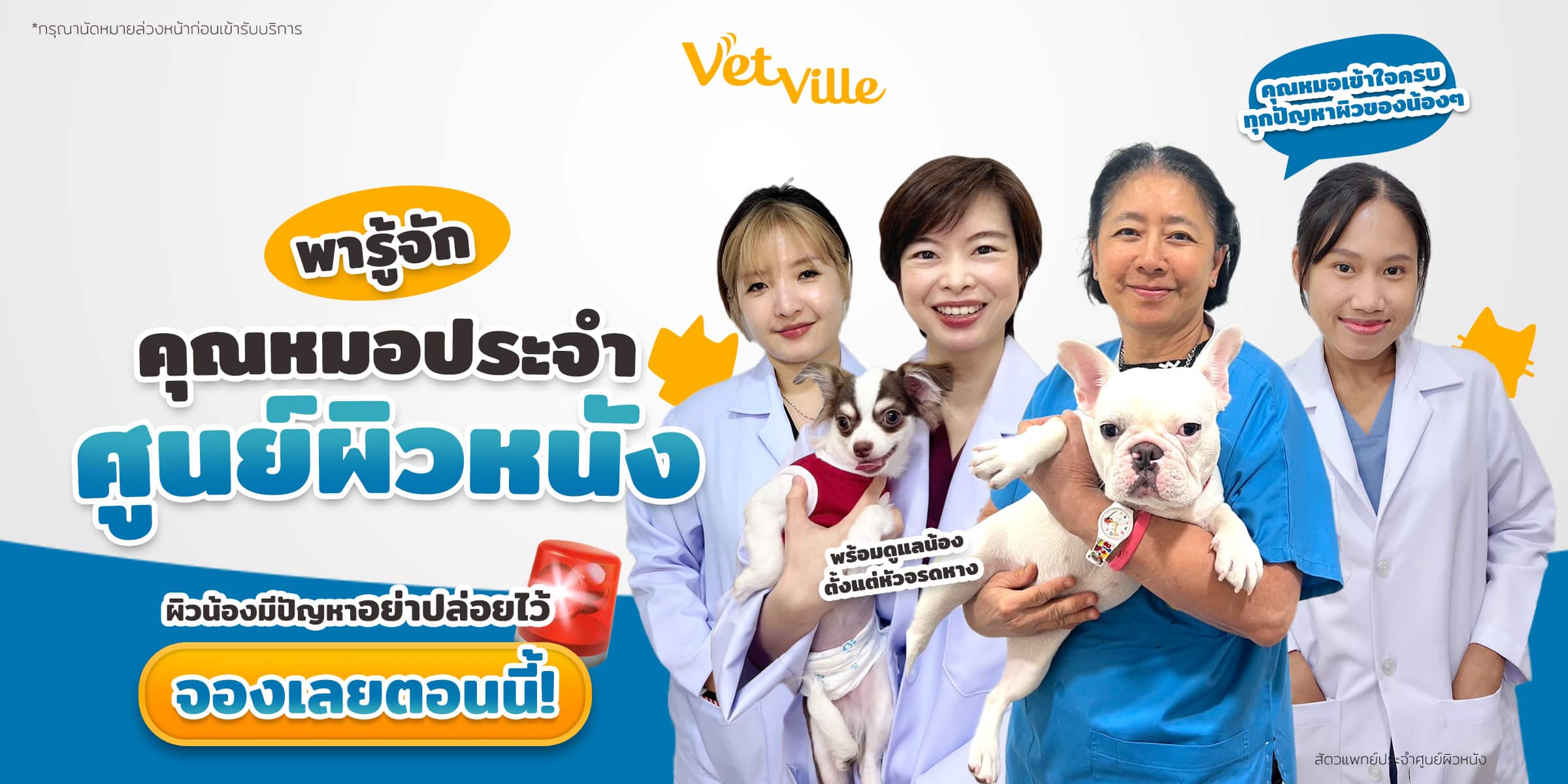 สัตวแพทย์ประจำศูนย์ผิวหนัง โรงพยาบาลสัตว์เว็ทวิลล์