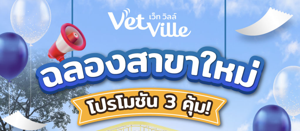 ฉลองสาขาใหม่ โรงพยาบาลสัตว์เว็ทวิลล์ สาขาบรมราชชนนี กับโปร 3 คุ้ม