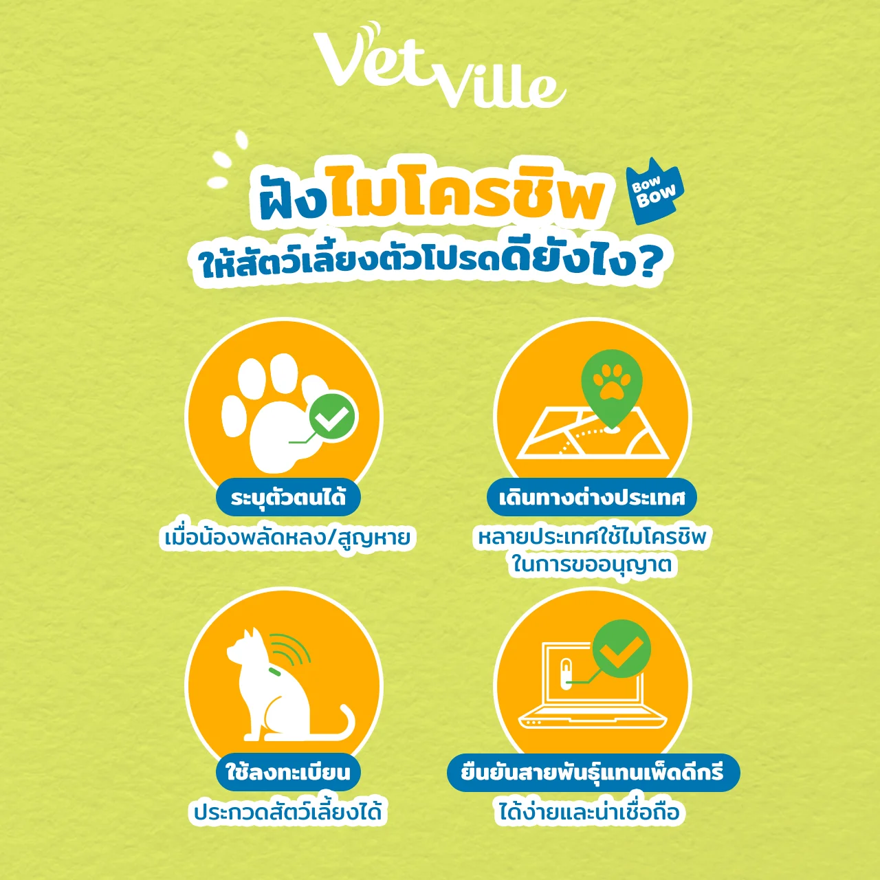 ฝังไมโครชิพให้สัตว์เลี้ยงตัวโปรดดียังไง