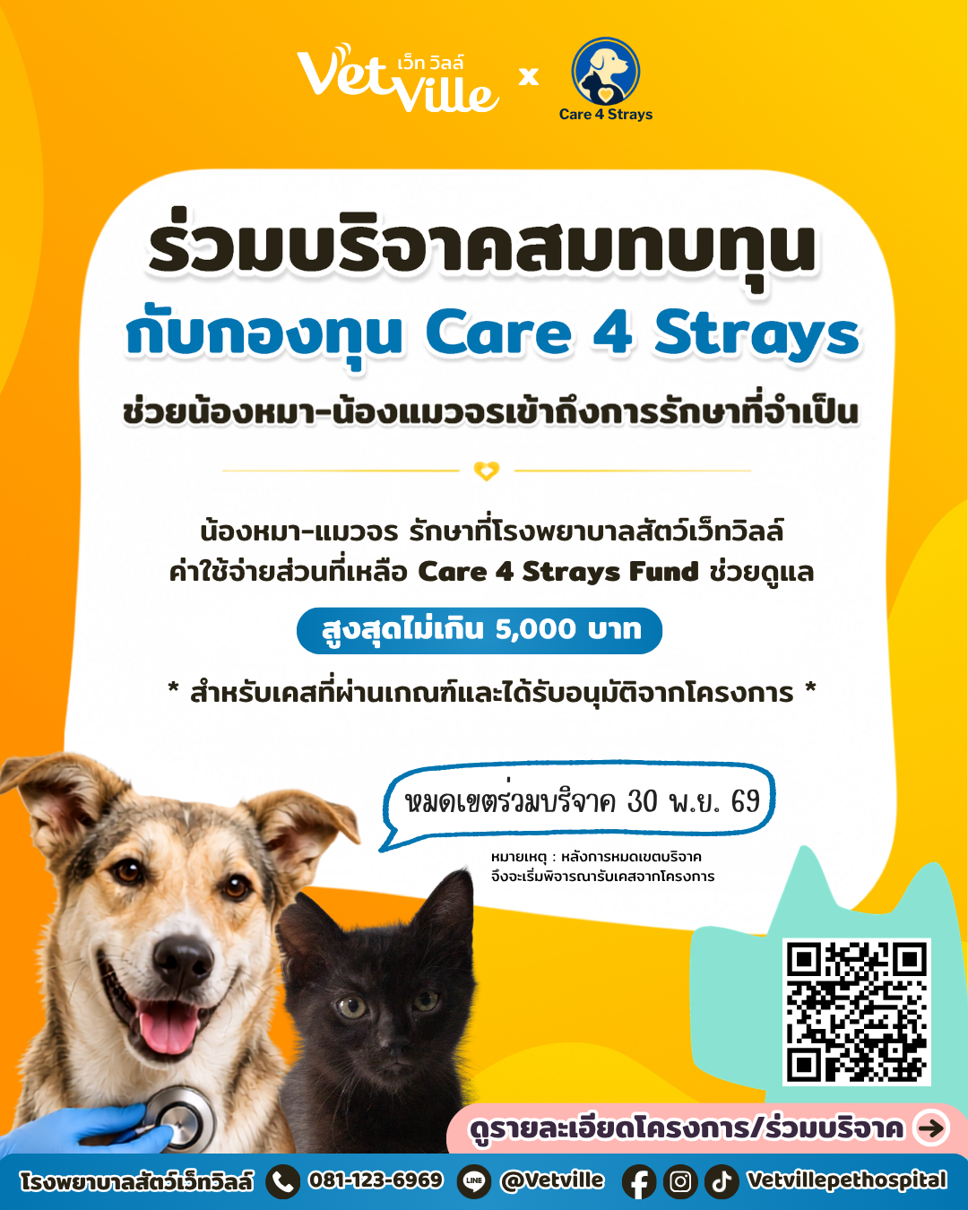รับบริจาคกองทุน Care4Strays
